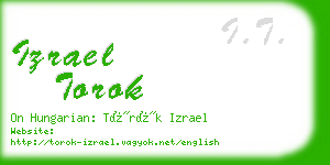 izrael torok business card